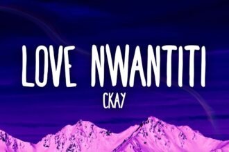 CKay performing his romantic track Love Nwantiti alongside featured artists Joeboy and Kuami Eugene