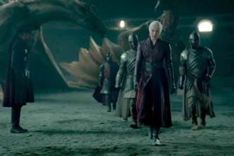 Scene from House of the Dragon Season 3 finale Battle of Tumbleton