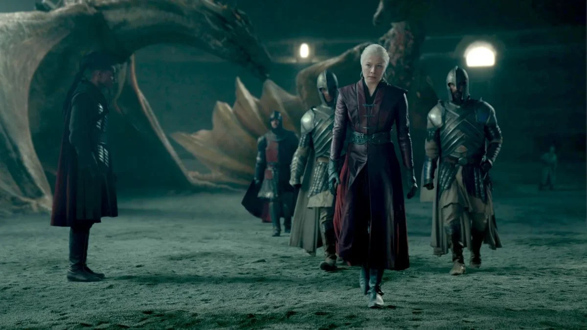Scene from House of the Dragon Season 3 finale Battle of Tumbleton