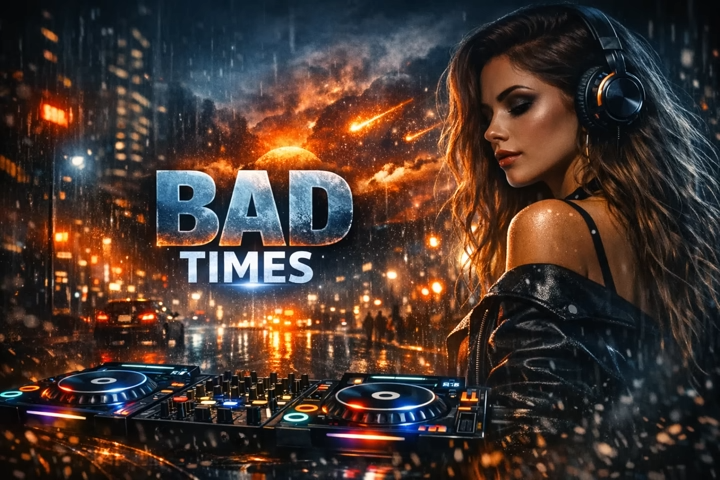 Imael Angel posing for a promo photo for Bad Times Extended Version