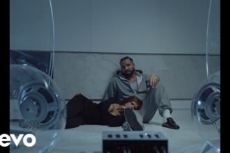 Drake performing in the official music video for Janice STFU