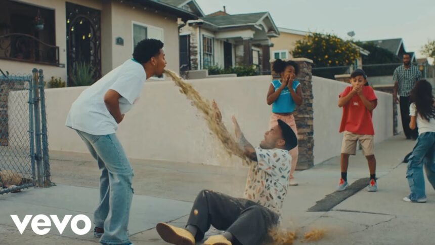 Anderson .Paak and Cordae performing in the A Good Day official music video