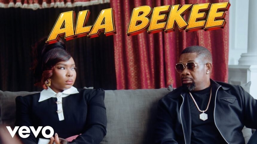 Yemi Alade and Don Jazzy performing in the Ala Bekee music video