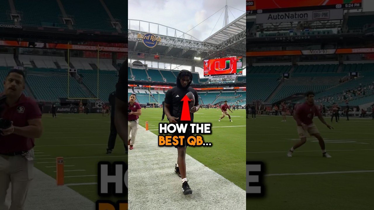 Cam Ward warming up before the game - Jalen Hurts Leads Eagles Past Titans 24-20 in Late-Game Thriller