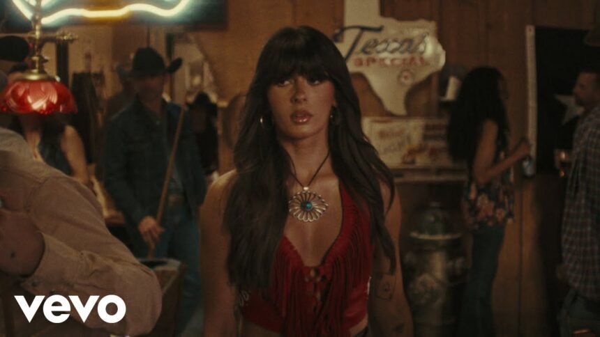 Ella Langley performing in the official music video for Choosin' Texas