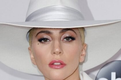 Lady Gaga posing for a photograph
