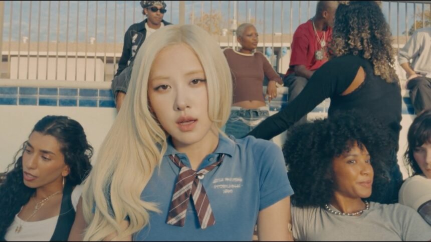 ROSÉ performing in the official music video for new trick.