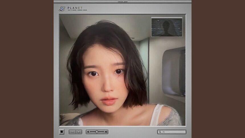 IU posing for her song Unknown Planet.