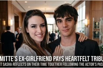 Saint Sasha and RJ Mitte smiling together at home, captured in a warm, natural light photograph.