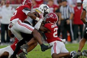 Dre Kirkpatrick Jr. playing defensive back for the Alabama Crimson Tide football team