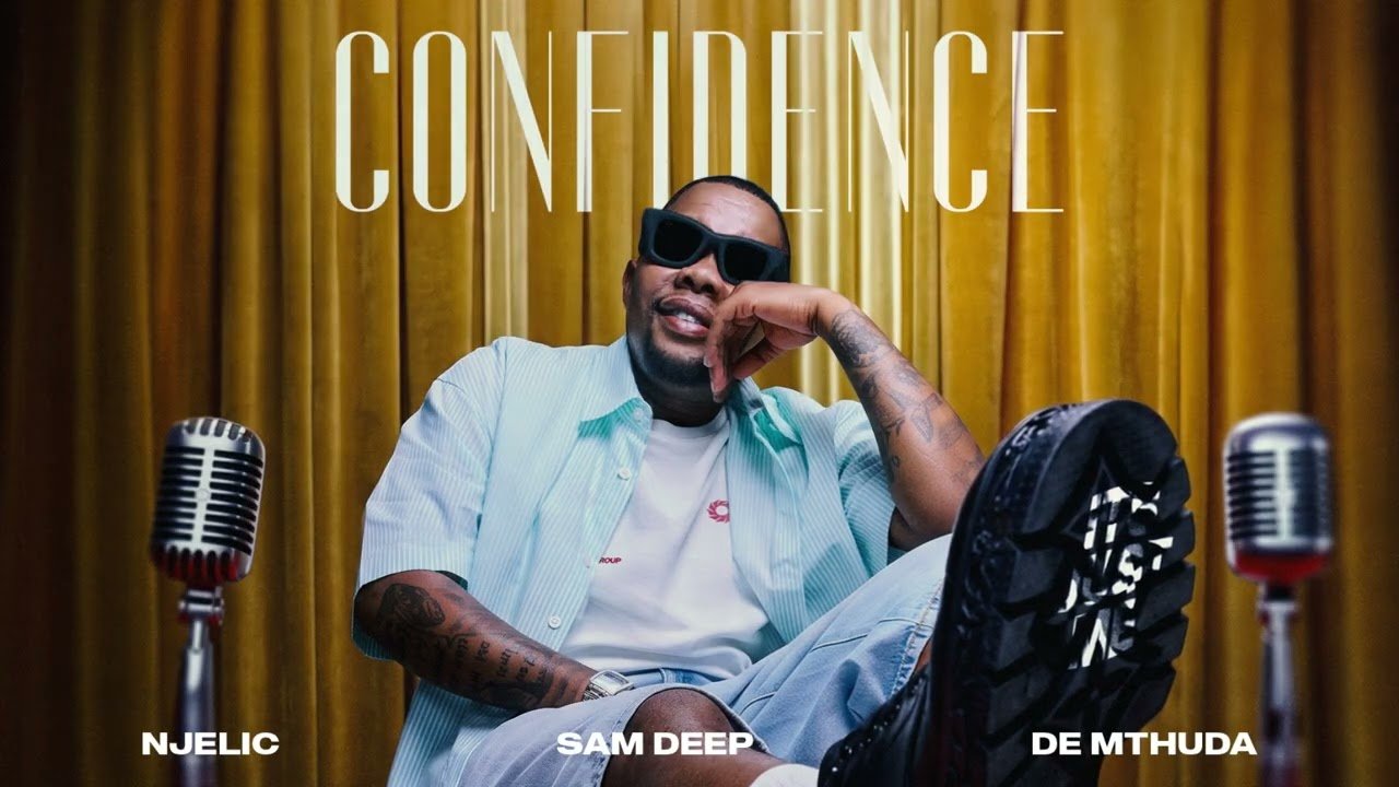 Njelic, Sam Deep and De Mthuda on stage during a live performance of the song Confidence, captured by Garage Fm Studioz.