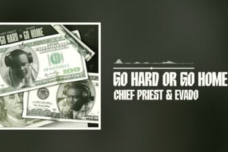Chief Priest and Evado on stage performing the song Go Hard or Go Home, showing an energetic performance.