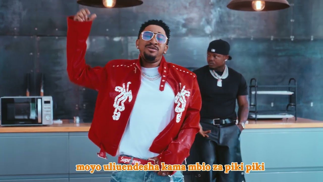 Screenshot of the official visualizer for Imeshindikana by Harmonize featuring Jay Melody, showing vibrant graphics and the artists' names.