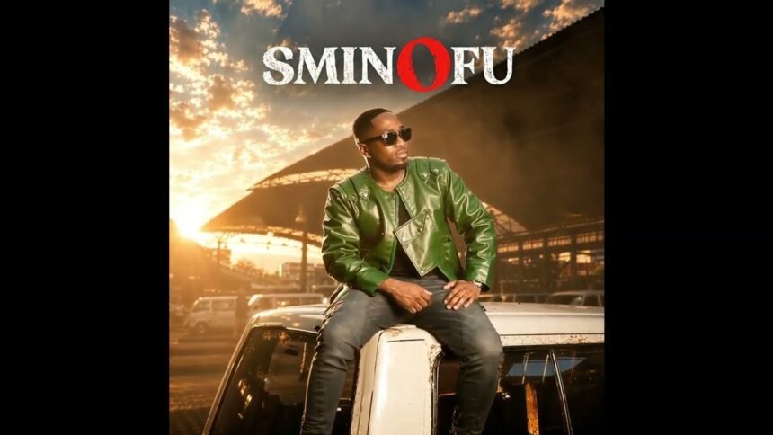 Sminofu in a night‑city setting singing the song Imizamo, captured in the official visualizer frame