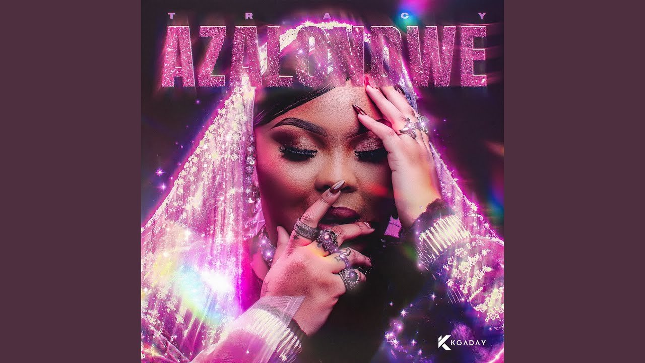 Ngyazama single cover showing the names of Tracy, Bassie, Sykes, T-Man SA, Lethiwe Sibiya and Basetsana Maluleka in bold lettering
