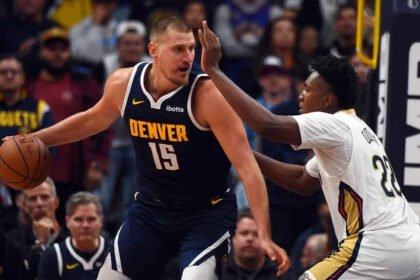 Nikola Jokic of the Denver Nuggets playing against the New Orleans Pelicans