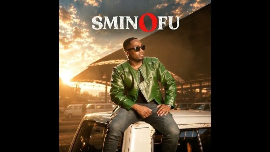 Sminofu on stage singing Njengobaba with Zanefa Ngidi playing saxophone, lights highlighting the performance.