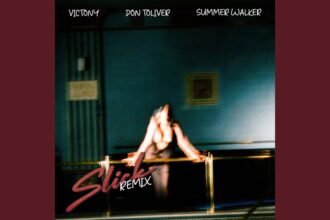 Victony and Summer Walker recording SLICK (Remix) together in a modern studio setting