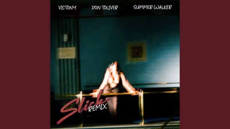 Victony and Summer Walker recording SLICK (Remix) together in a modern studio setting