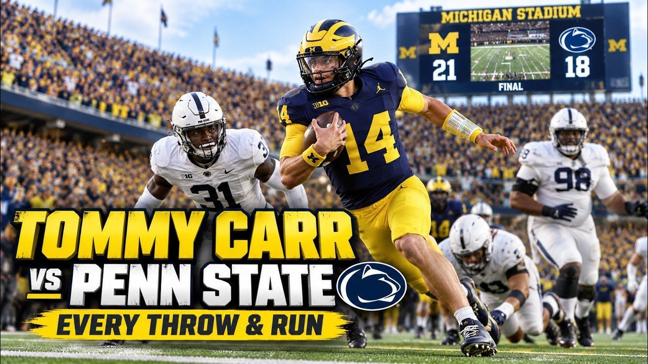 Tommy Carr Michigan Quarterback - CJ Carr Attends Michigan Game for Brother Tommy Carr's First Career Start