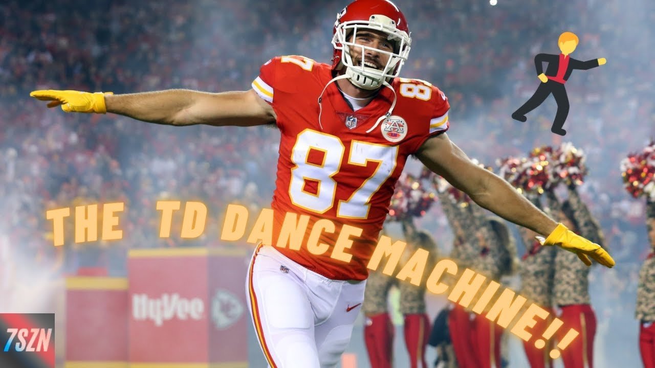 Travis Kelce Celebration - Travis Kelce Rises to No.5 All-Time Receptions, Surpasses Marvin Harrison & Cris Carter – NFL Record Update